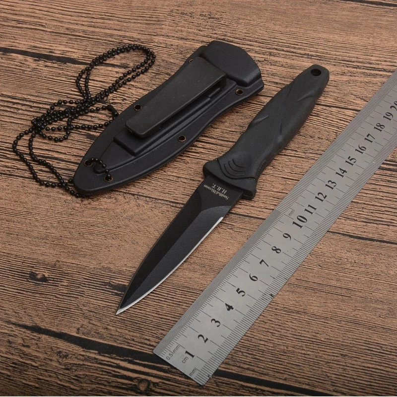 

HRT Fixed Blade Knife 440 Blade ABS Handle Outdoor Camping Hunting Knife Tactical Survival Pocket Fruit Utility Knives EDC Tools