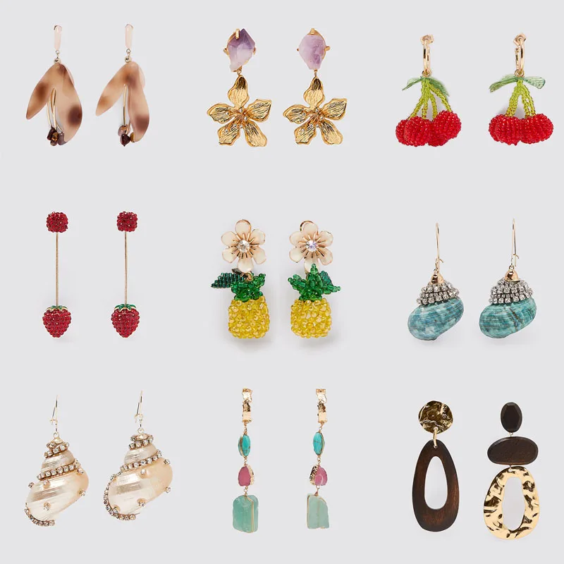 Новинка 2020 года! Серьги подвески с цветком ZA Carylic береаjoy Bijoux для женщин вечеринок