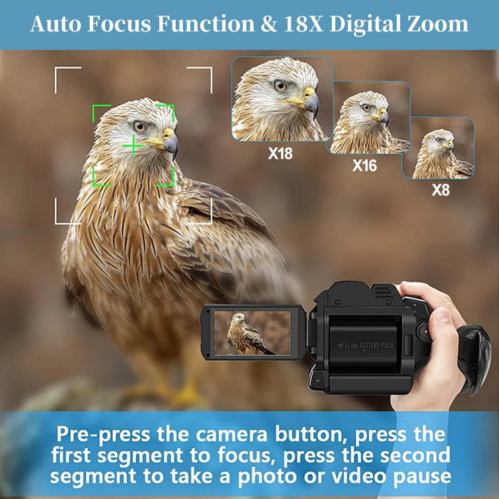 Новое поступление 4K видео Камера видеокамера Автофокус 48MP прямые трансляции для