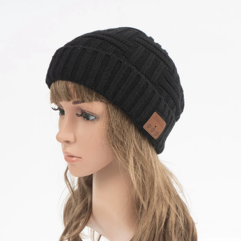 Вязаная шапка для Bluetooth V5.0 съемные стерео музыкальные беспроводные наушники