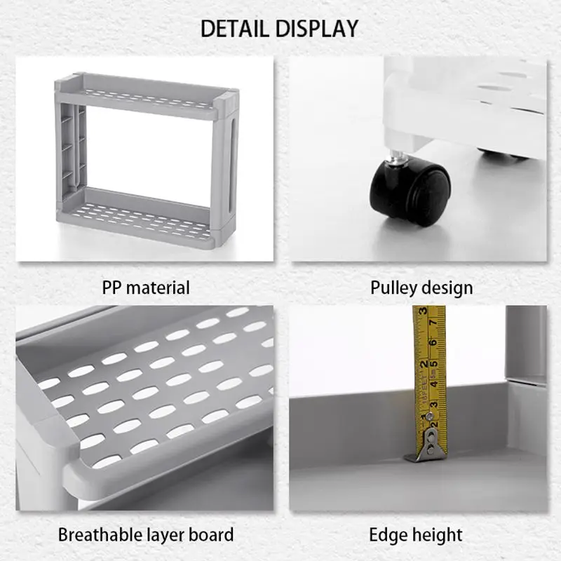 Многофункциональные полки стеллаж для хранения в ванной комнате узкий кухонный