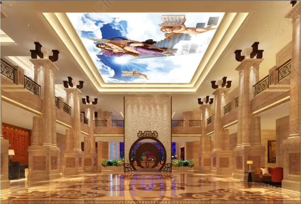 

Настенные 3D-обои на заказ, картина маслом с романтическим ангелом, комнатное домашнее украшение, настенные фрески, обои для стен 3 d