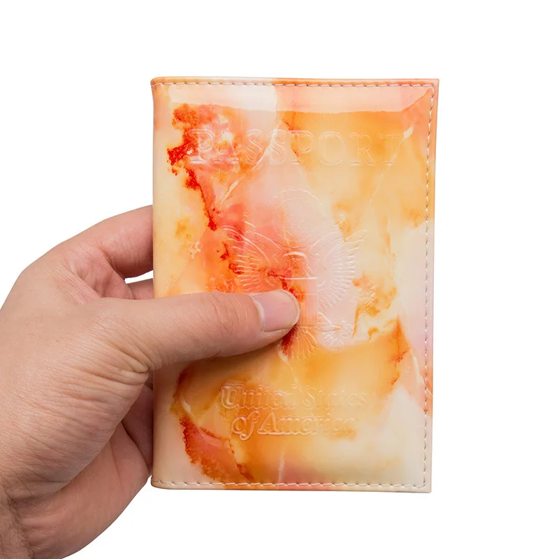 Мраморные обложки для паспорта США из искусственной кожи креативные кредитные