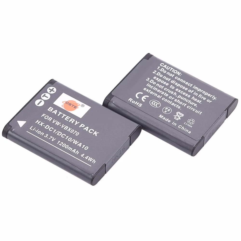 4 шт. 1200 мАч 3 7 V VW-VBX070 D-Li88 VBX070 HX-DC1 DC10 WA10 DSTE батарея камеры DSLR для цифрового
