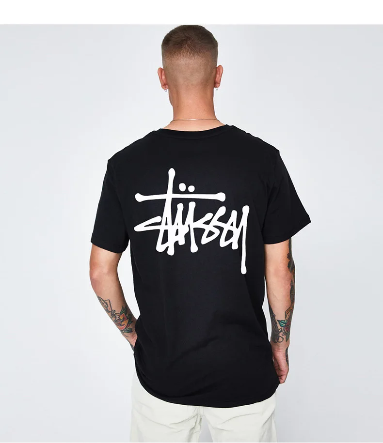 

2021 Men's and Women's Fashion Hip Hop T-shirt Trendy Men's New Stussi Half Sleeve Casual Top Short Sleeve Shirt