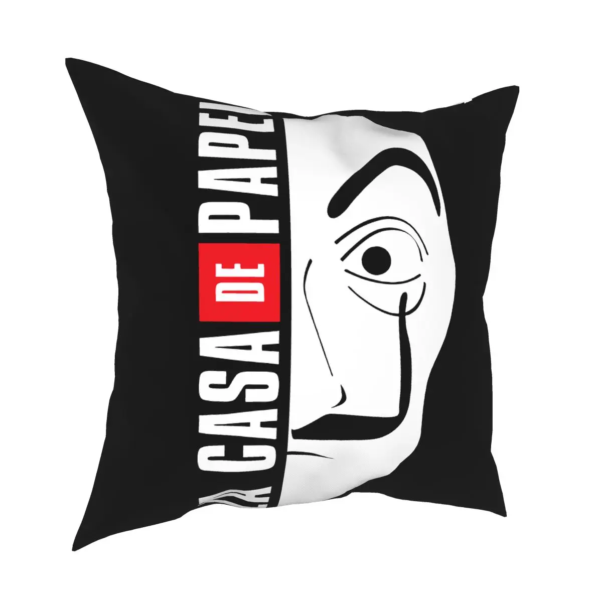 Наволочка с маской La Casa De Papel домашняя декоративная подушка изображением