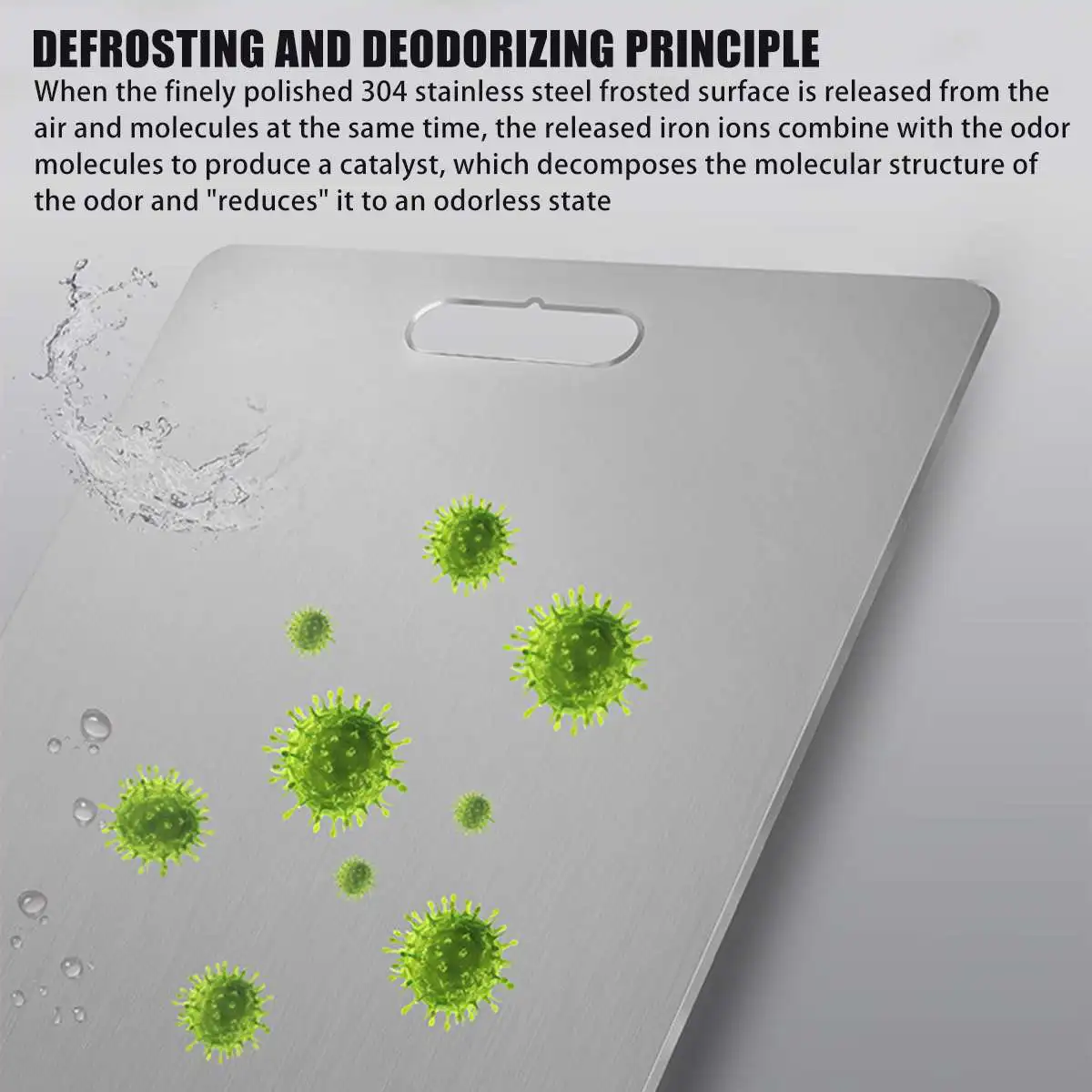 

Stainless Steel Chopping Block Easy Clean Cutting Board Fruit Vegetable Meat Chopping Board Practical Kitchen Tool