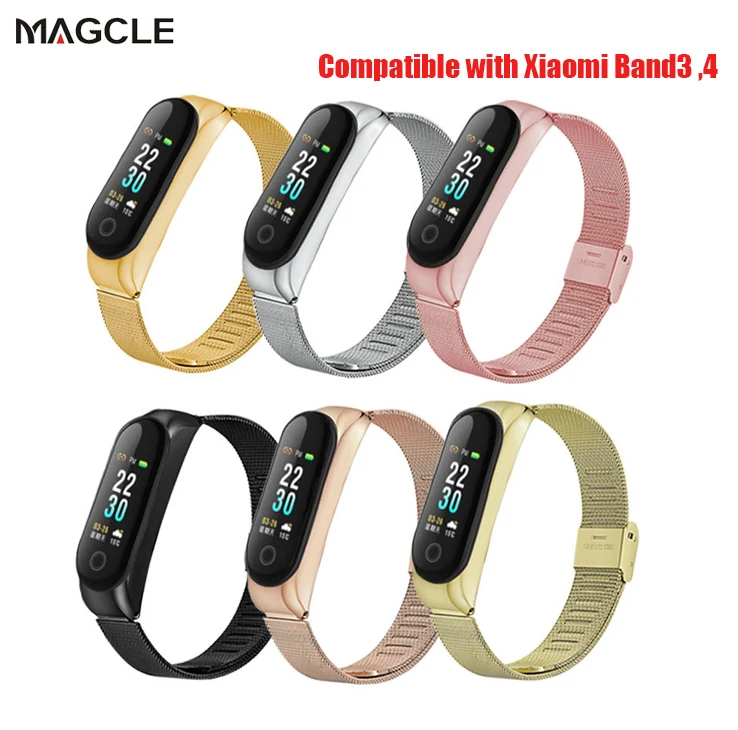 Универсальный металлический ремешок mi Band 3 4 для Xiao mi Band 3 4 Безвинтовой браслет из нержавеющей стали mi band 4 3 браслеты Pulse