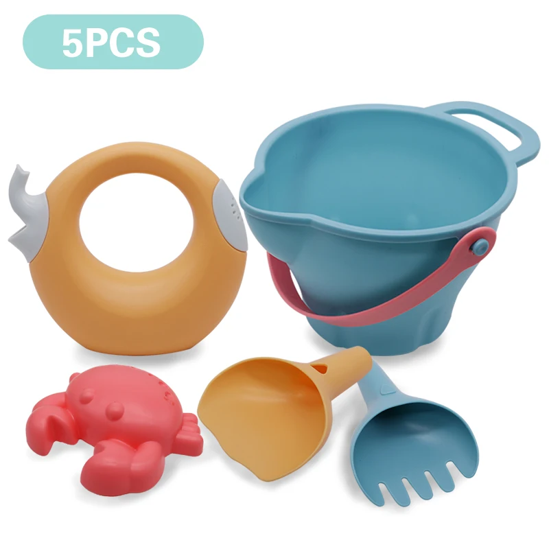 

Baby Beach Game Toy Children Sandbox Toys Silicone Soft Sand Beach Set Kit Toys Cart for Play Beach Sand Water Play