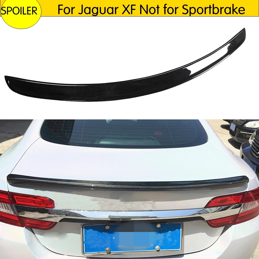 Настоящий спойлер заднего багажника из углеродного волокна для крыла губ Jaguar Xf