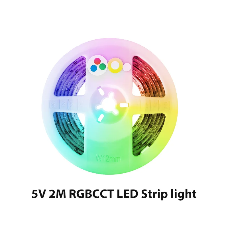 2M RGBCCT led strip G светодиодный контроллер OPTO zigbee mini smart tv, светодиодный светильник, комплект 5 В, usb, rgb+ cct, компьютерный светодиодный светильник, работает с zigbee hub echo - Цвет: 2M RGBCCT led strip