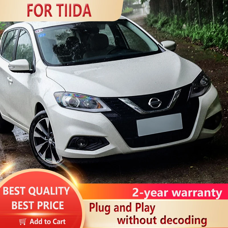 

Car Styling for Nissan Tiida headlights 2016 led headlight Head Lamp led drl projector headlight H7 hid