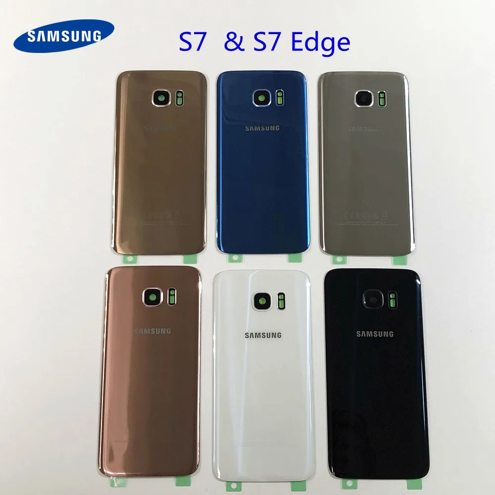 S7 батарея задняя крышка стекла для Samsung Galaxy G930 SM G930F край G935F G935 задней крышки