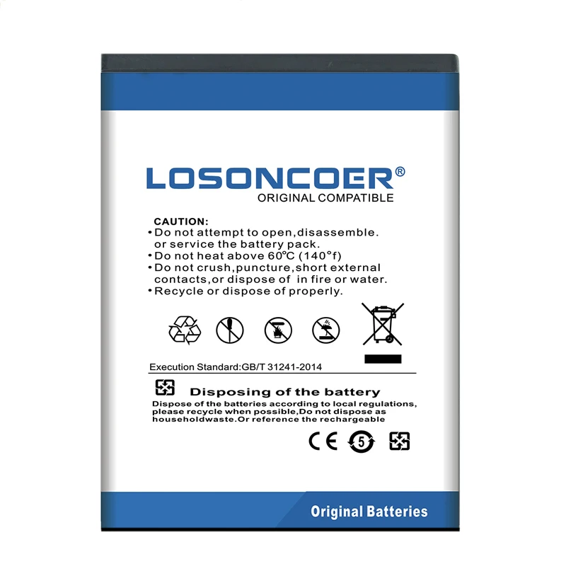 0 цикл 100% новый LOSONCOER 2300 мАч фотоаккумулятор большой емкости для Tele2 midi 1.1 EB 4501 EB4501 |