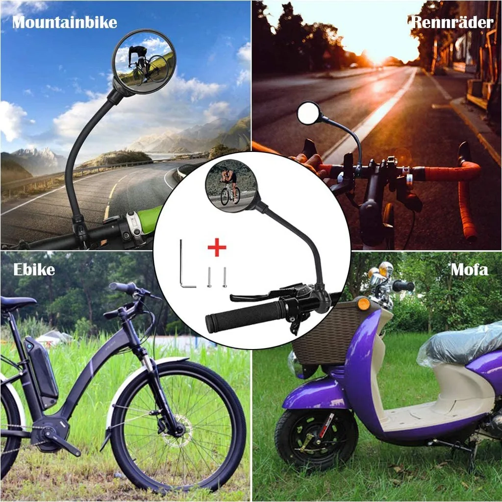 

Adjustment Bicycle Rear View Mirror Flexible Hose Rearview Mirror For Bike Bicycle Accessories And Parts