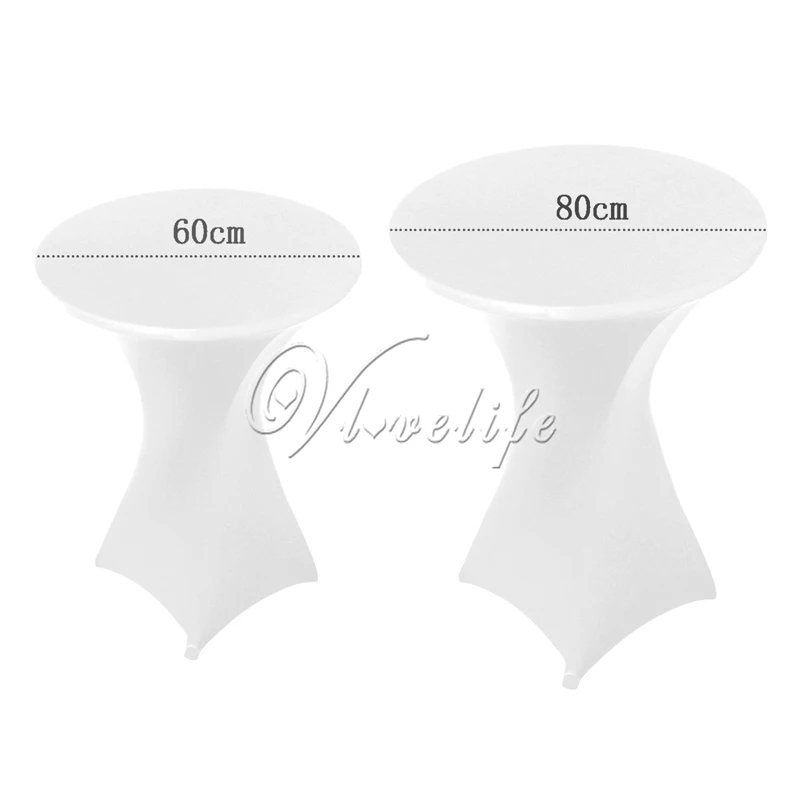 Белый/черный/слоновая кость 60 см/80 см лайкра стрейч спандекс скатерть для