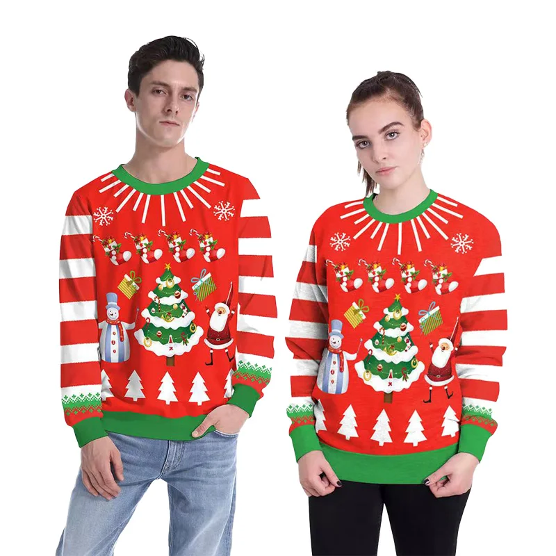

Рождественские и новогодние Уродливые Рождественские свитера, джемпер в стиле унисекс на Рождество, топ, новинка, забавные рождественские ...