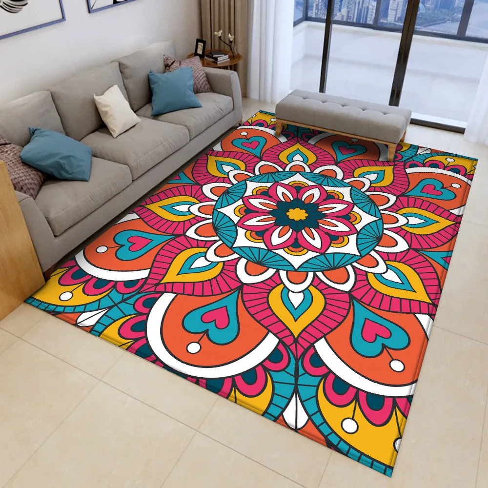 

Rugs Living Room Modern Print Pattern Simple Carpet Bedroom Non Slip Flannel Carpet Alfombras Para Sala Floor Large Entrance Mat