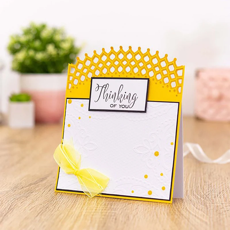 Новинка 2020 Лидер продаж кружевной баннер с краями металлические режущие буквы