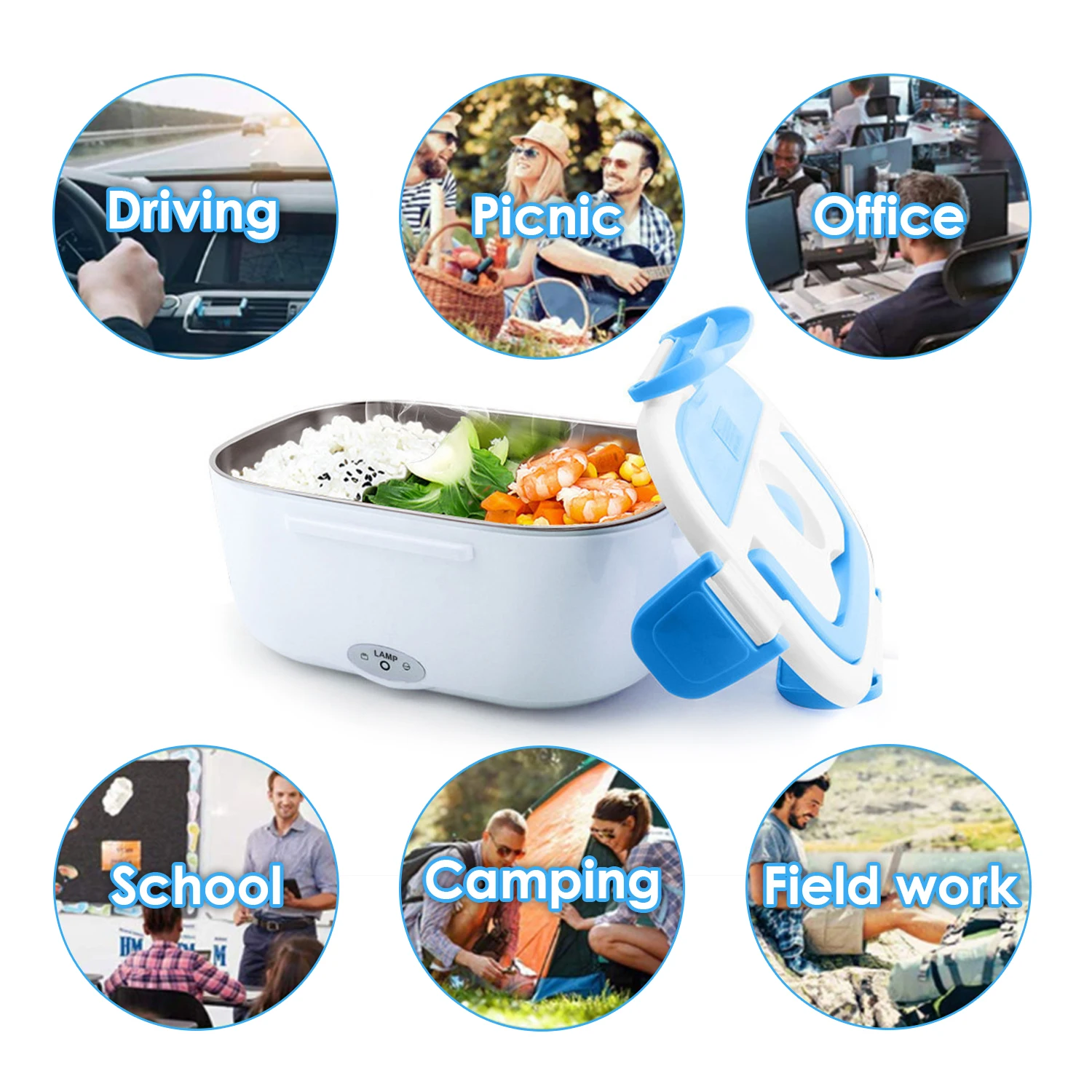 Электрический Ланч бокс двойного назначения контейнер для подогрева пищевых