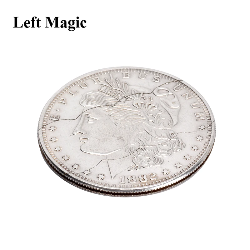 Медная Морган версия Волшебная Складная монета/укуса монета магические Трюки