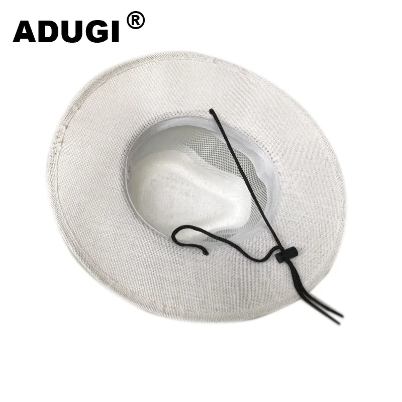 Сетчатая шляпа ADUGI Мужская Солнцезащитная с поясом Джазовый Топ летняя дышащая