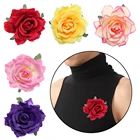 Свадебный двойной цветок розы заколки для волос 