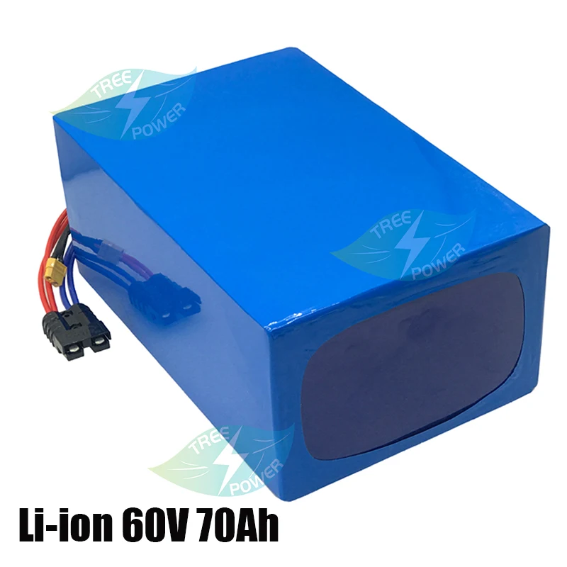 

Li ion 60V 70ah 80ah lithium ion battery pack Built-in 50A BMS 3000w for robot large tricycle forklift AGV UPS EV + 10A Charger