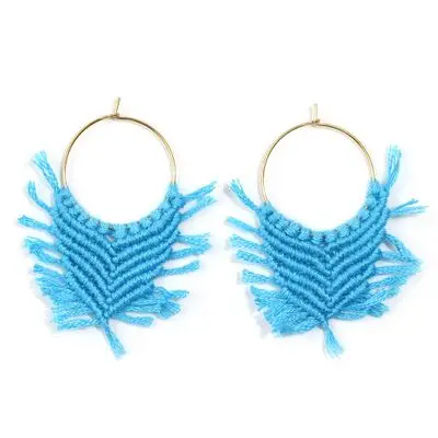 Женские серьги ручной работы в стиле бохо Cpop Элегантные Круглые Золотые сережки