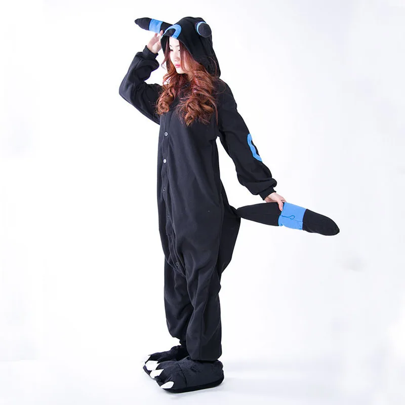 Унисекс зимняя одежда косплей для взрослых и детей умбреон боди Пикачу пижамы