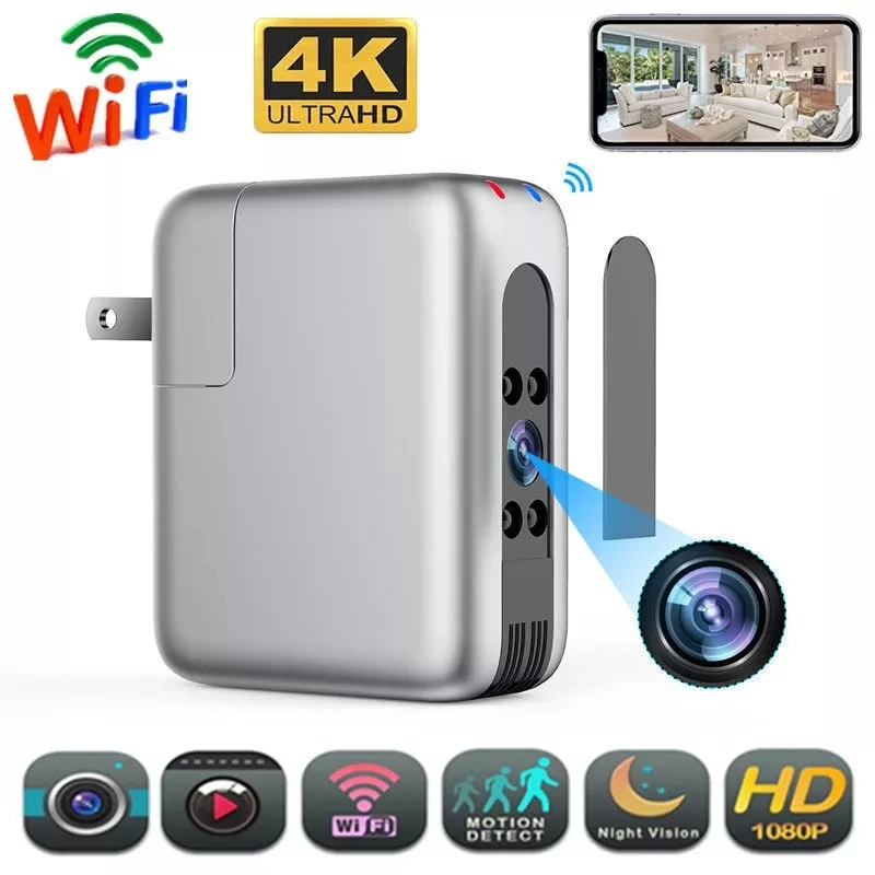 Микро камера с поддержкой Wi Fi 166 градусов 4K HD|Компактные видеокамеры| |