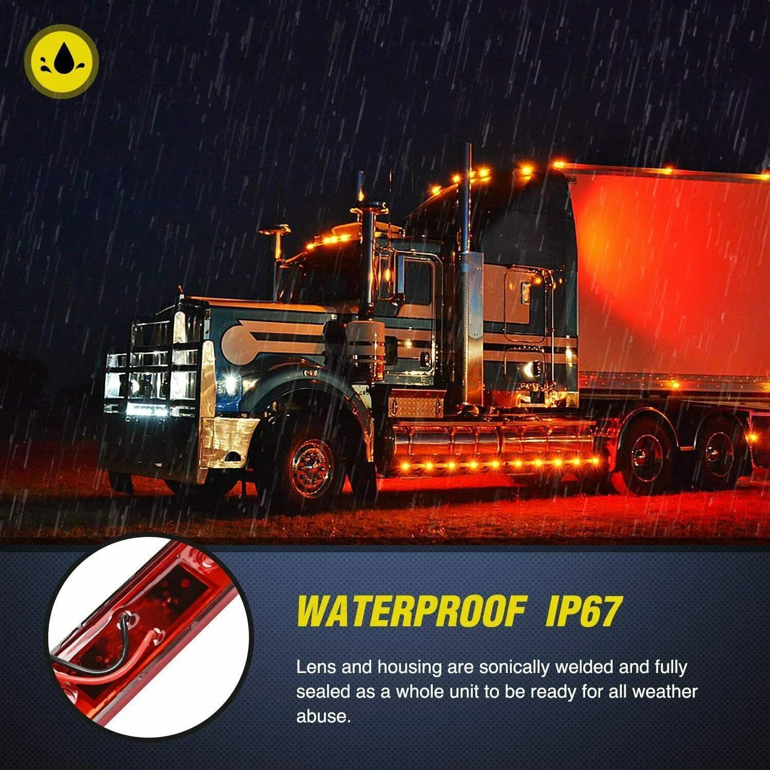 

3.9\" Side Markers Lights Universal 12-24V Accessories Clearance Light