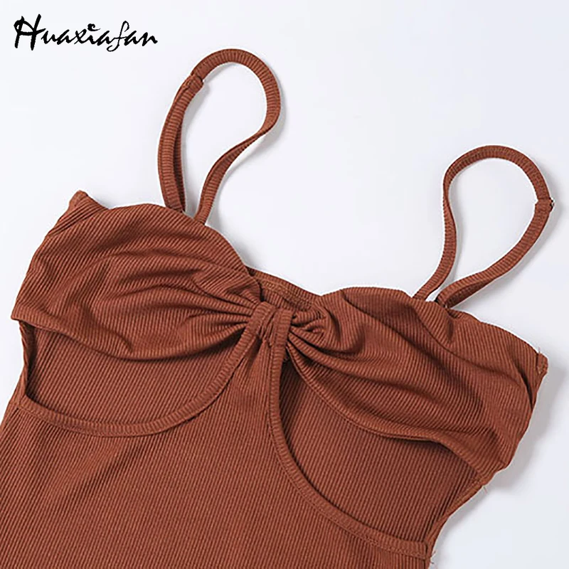 

Huaxiafan Strap Midi Dresses Women Hollow Out Summer Split Sexy Prom Evening Party Club Bodycon Long Dress Female 2021 Vestidos
