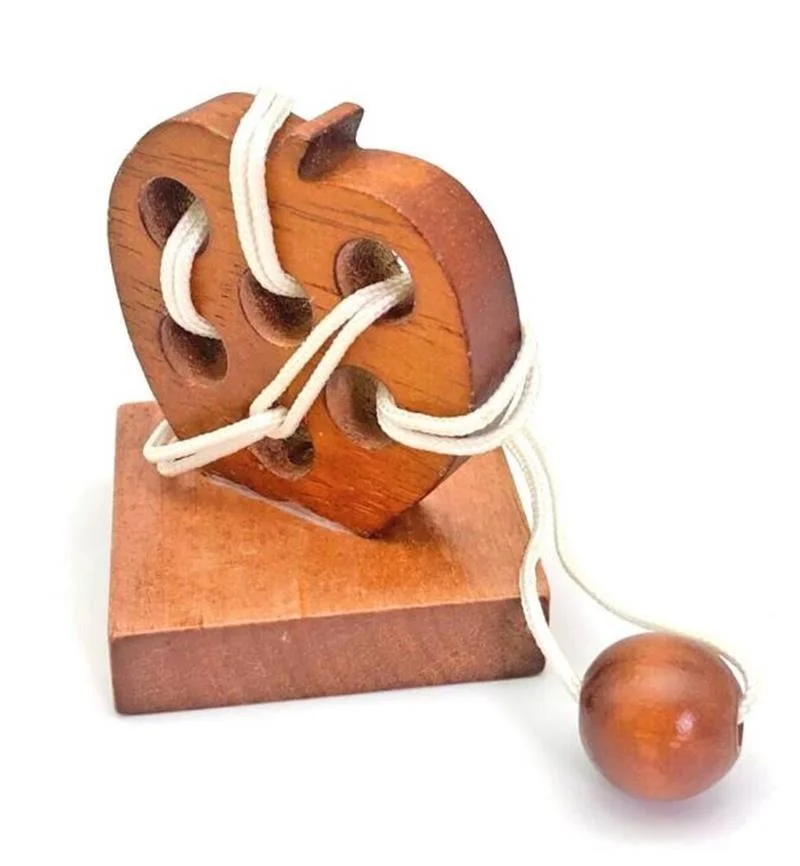 The mind in apple-stimulating form iq wooden string puzzles logically teaser game for adults children | Игрушки и хобби