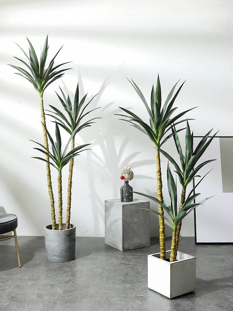 

YL Sisal Fake Trees Plant Living Room Nordic Large Pot Floor Ornaments Indoor Landscape Simulation Green Plant