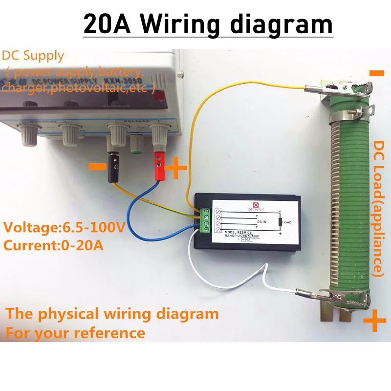 Цифровой амперметр вольтметр измеритель электроэнергии тестер 4 в 1 6 5-100 В