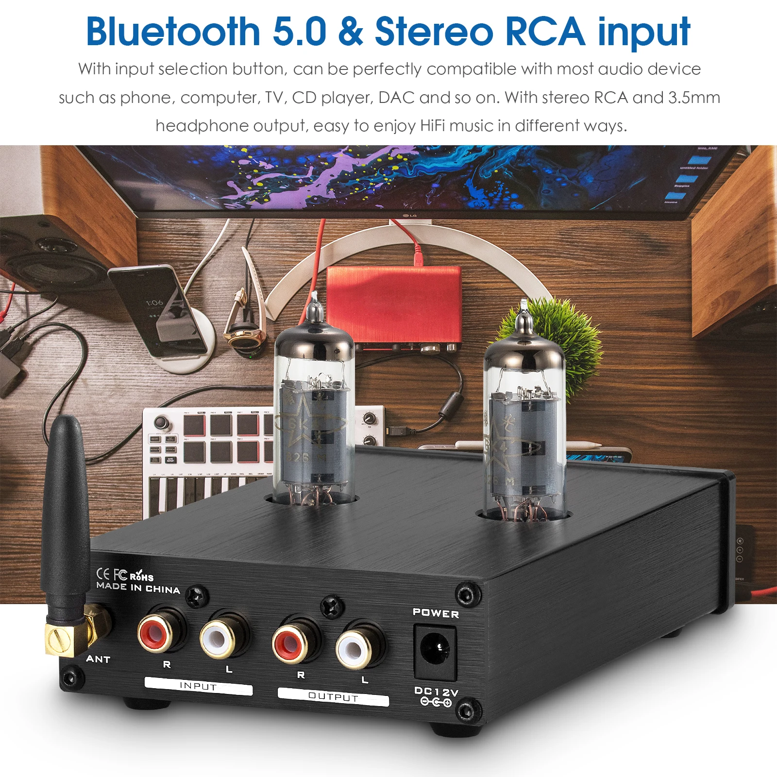 Усилитель для наушников Douk Audio HiFi стерео с вакуумной трубкой Bluetooth 5 0 | Электроника