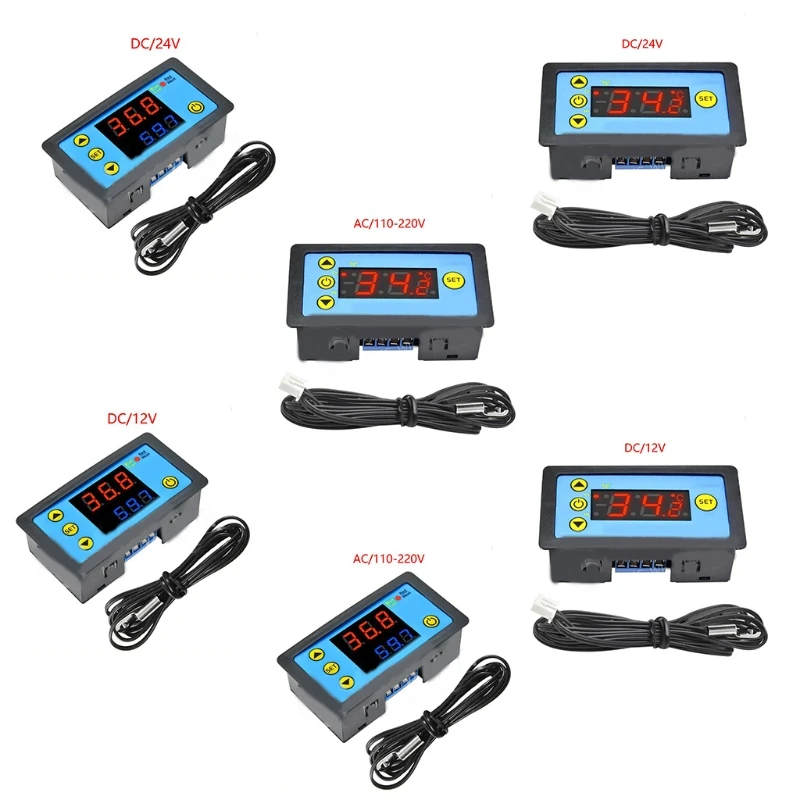 

12V 24V 110V 220V Professional Digital LED Temperature Controller for RV Trailer Greenhouse Aquarium
