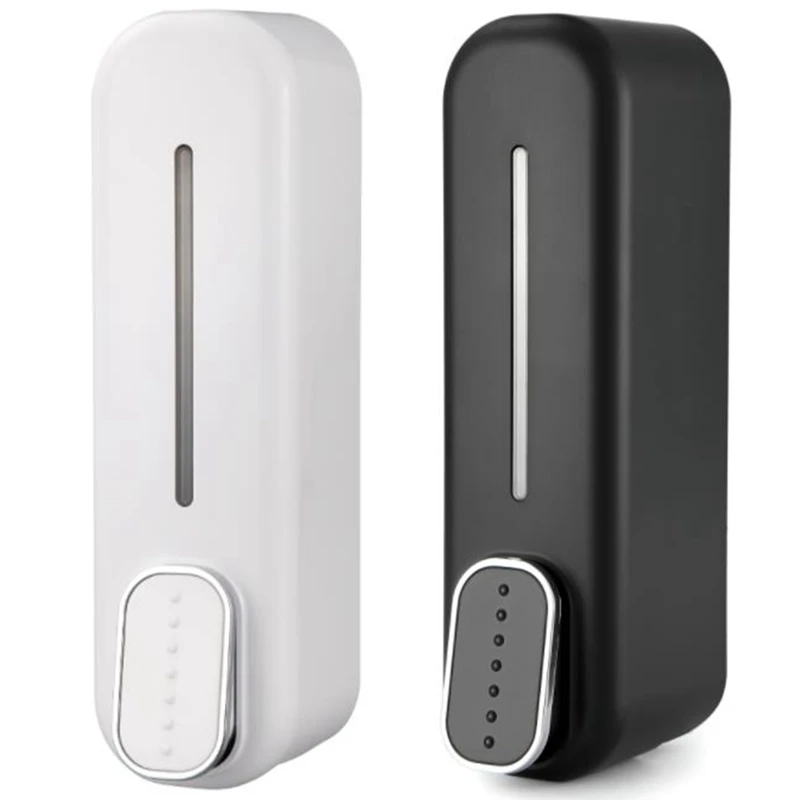 

HOT-Soap Dispenser Wall Mount, 350Ml Hand Liquid Shampoo Shower Gel Dispenser for Bathroom Kitchen Office