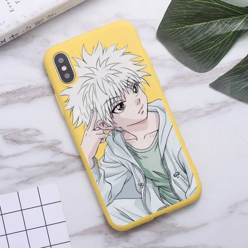 

Hunter X hunter japan anime Phone Case Candy Color for iPhone 6 7 8 11 12 s mini pro X XS XR MAX Plus