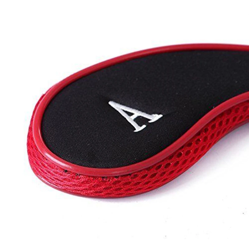 

10Pcs/Set Durable Golf Clubs Iron Set Headcovers Red Black Head Cotton Cover Outdoor Equipment Sports Entertainment