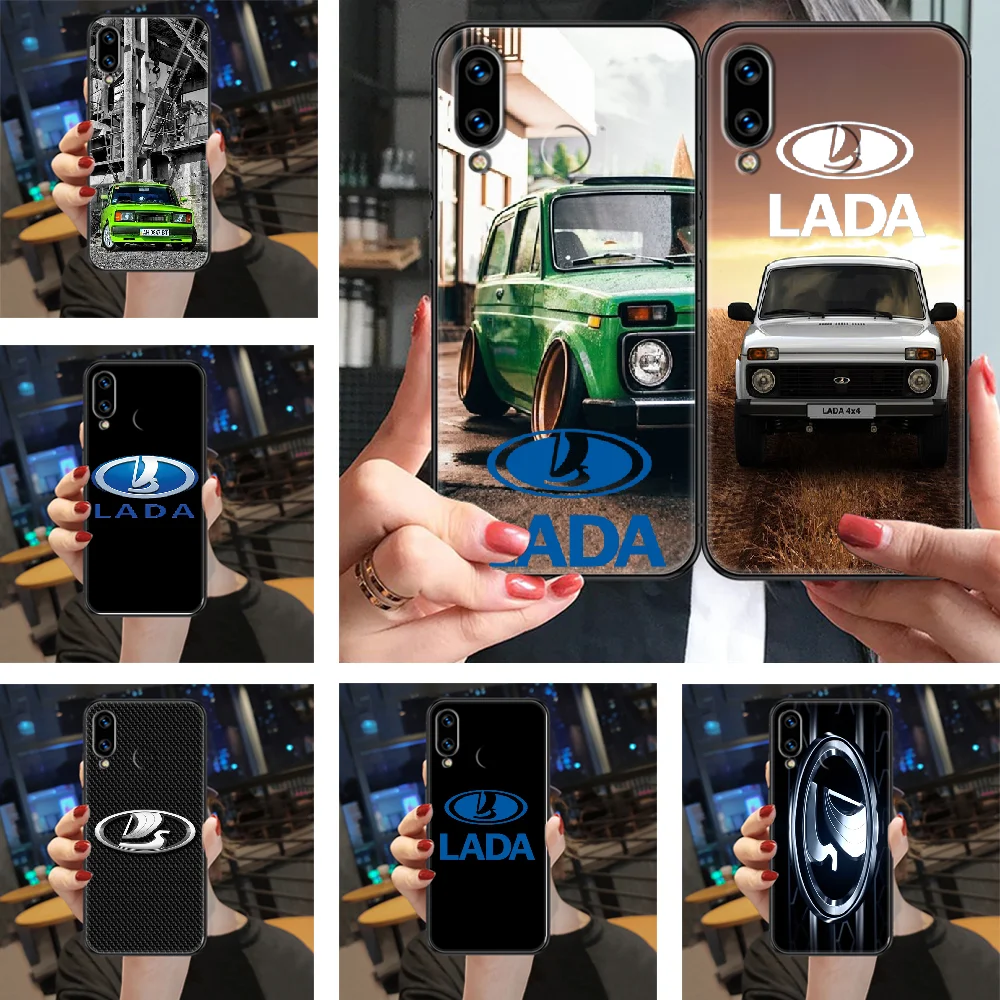 

lada Car Logo Phone case For Huawei Honor View 6 7 8 9 10 10i 20 A C X Lite Pro Play black luxury shell silicone waterproof