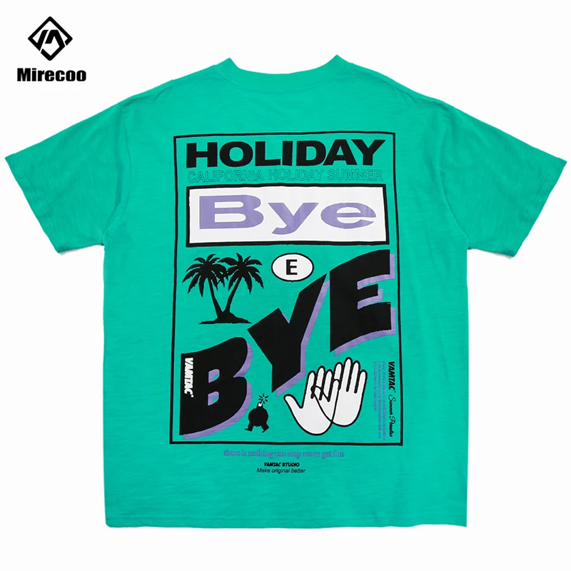 

Bye Holiday 2020 Hip Hop Fashion Print T-shirt Mens Harajuku Short Sleeve T-shirts Summer Streetwear T Shirt Tee Top Men clothes