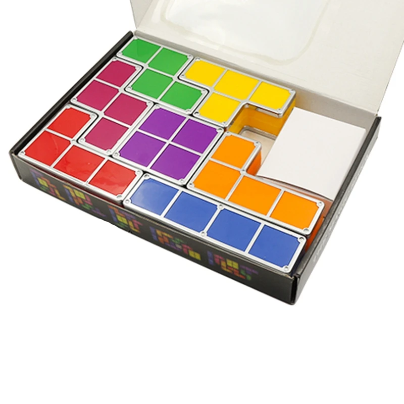 Детский Ночной светильник DIY Tetris Puzzle s Штабелируемый кубик Новинка игрушка