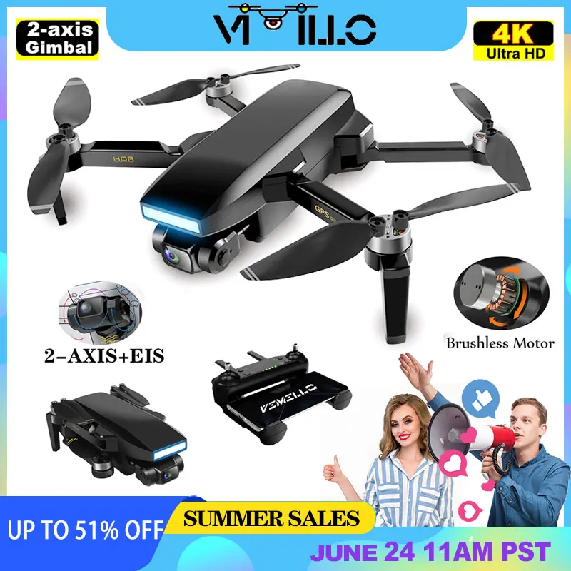 SG108 MAX 2021 Новейшая 4K Drone 2 Ось Gimbal Профессиональный Камера 5G WI FI FPV Дрон с