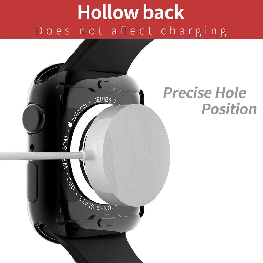 Fashion Screen Protector Case for Apple Watch Series 8 7 6 SE 5 4 Cover 41mm 45mm 40mm 44mm Soft Bumper for Iwatch Tpu Shell