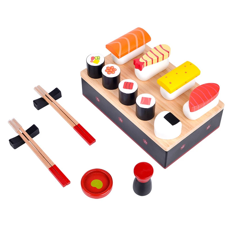 

Детская кухня, миниатюрная модель еды, суши, 3D деревянная игра, ролевые игры, магнитные игрушки для девочек, кухонный набор, подарки