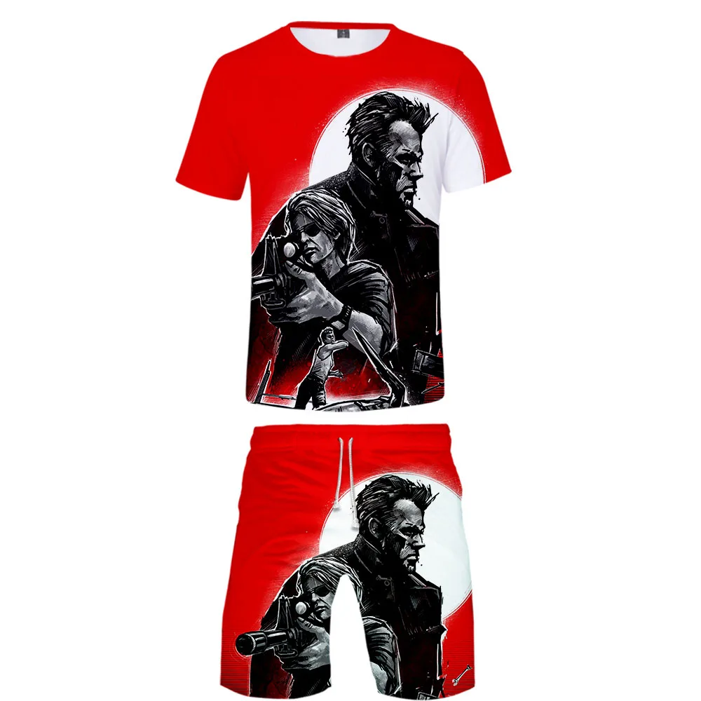 Женский/мужской комплект из двух предметов летний укороченный топ и шорты