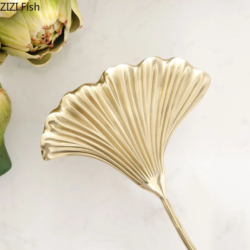 Американский минималистичный настольный декор Золотая медь гинкго билоба