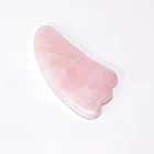 Розовый кварцевый камень скребок для массажа ухода за кожей Инструмент для соскабливания лица массаж спины шеи